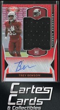 Trey Benson 2024 Certified #FMS-TBN Freshman Fabric Mirror Auto Orange 10/249