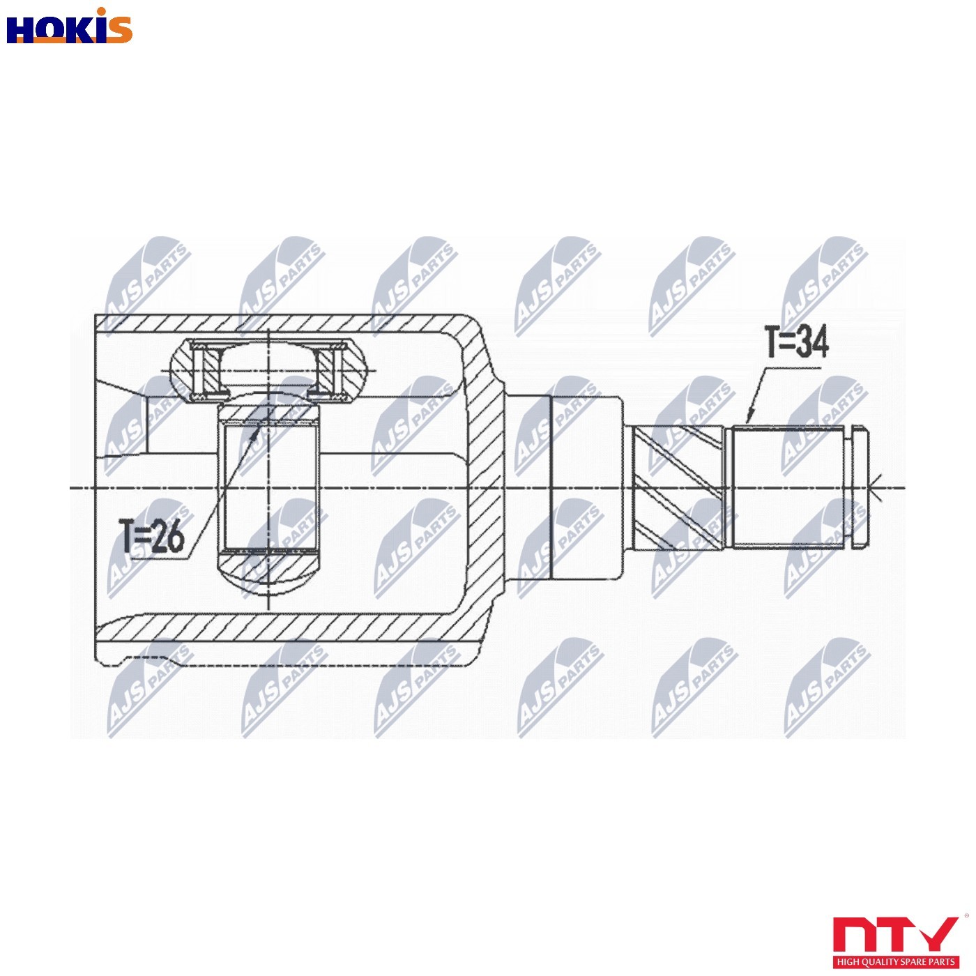 Fits NTY NPW-RE-125 INNER CV JOINT - Image 7