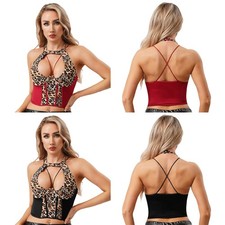 Womens Tank Top Bra Camisole Shapewear Crop Tops Corset Cropped Attractive Club