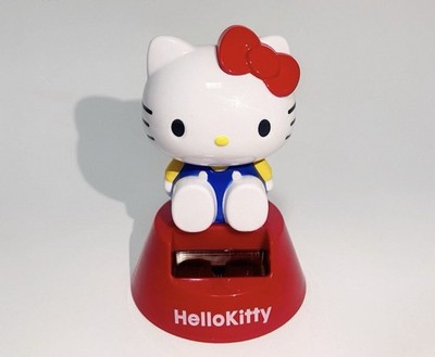 Cute Hello Kitty Solar Powered Bobbleheads Figure Toys Desk Car Decor Gift NEW