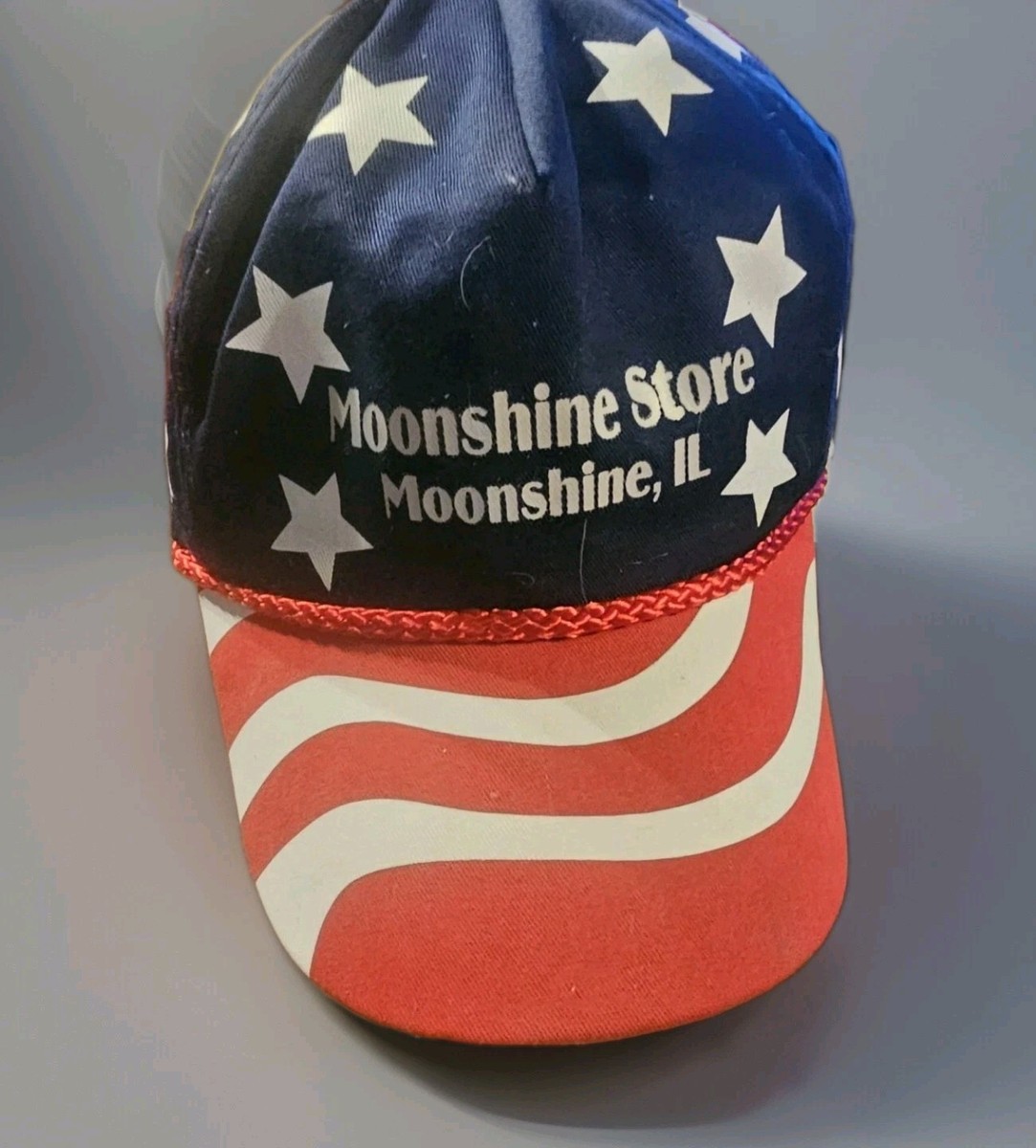 Moonshine Store Moonshine Illinois Red White & Blue Hat