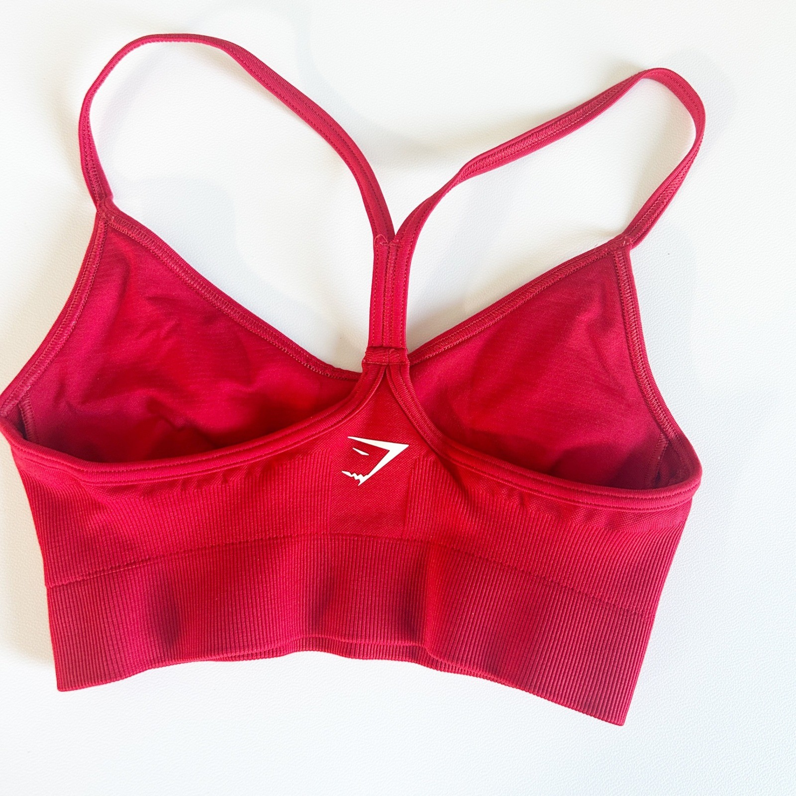 Gymshark Womens Sweat Seamless Light Support Active Gym Sports Bra Size XS Red image 4