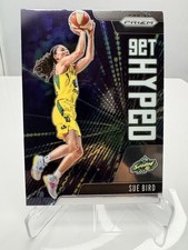 2021 Panini Prizm WNBA #12 Sue Bird Get Hyped Base Insert Seattle Storm (Damaged