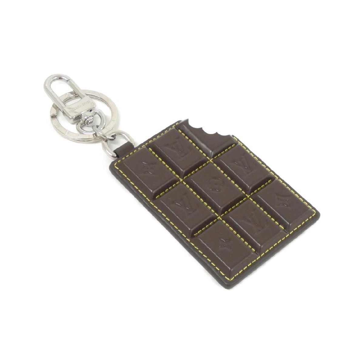 Louis Vuitton Monogram Reverse Bag Charm LV Chocolate Bar M02913 Keyring