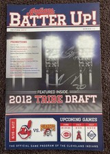 Cleveland Indians 2012 Ubaldo Jimenez & Tony Sipp Signed Program 