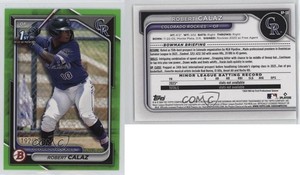2024 Bowman Prospects Neon Green Border /399 Robert Calaz #BP-131