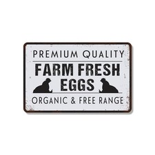 Farm Fresh Eggs Chicken Coop Sign Laid Daily Handle Gently Perfect for Coops