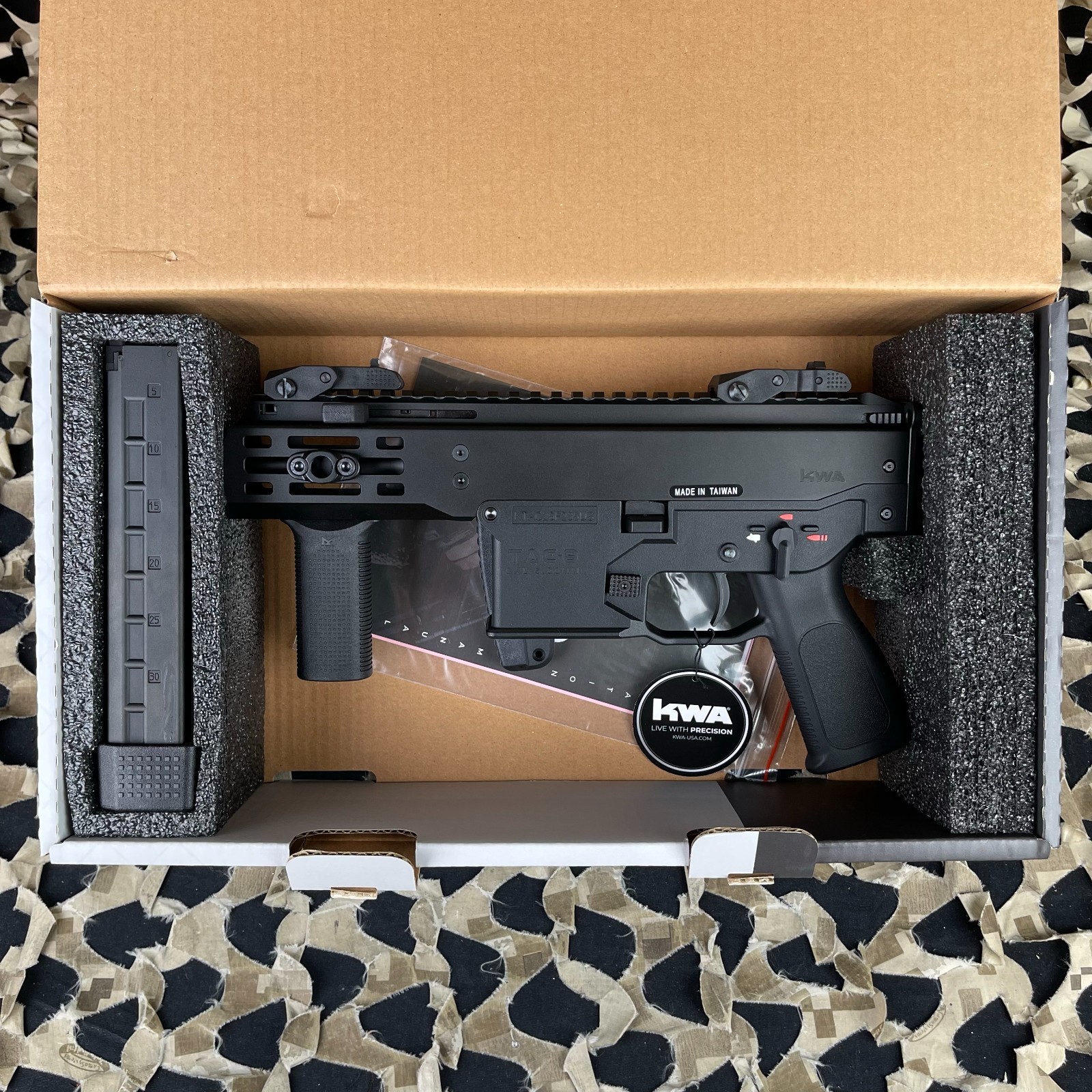 NEW KWA TAC-9 Gas Blowback Airsoft SMG - Black (102-00920)