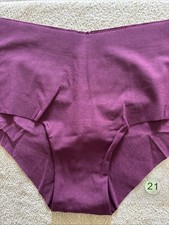 Pink by Victoria  s Secret large Maroon no-show cheeky panties