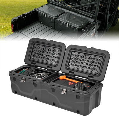 Lockable 110L UTV Bed Box for Can-Am Defender 2016-2026, Weatherproof Storage