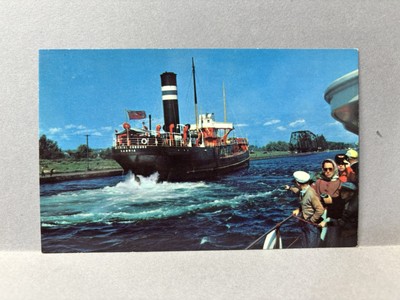 Postcard The Imperial Coburg Oil Tanker Sault Ste Marie Michigan