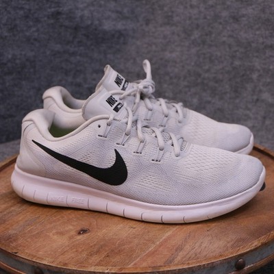 Nike Free RN 2017 Mens Size 11 White Pure Platinum Black Running Shoe 880839-101