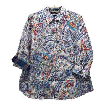 Chaps Womens Button Down Shirt Size 1X Professional Business Career Work