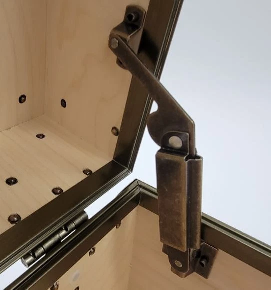 Rhino Storage Trunk Footlocker 34x20x15 with ANTIQUE TRIM USA Made - Image 4 of 4