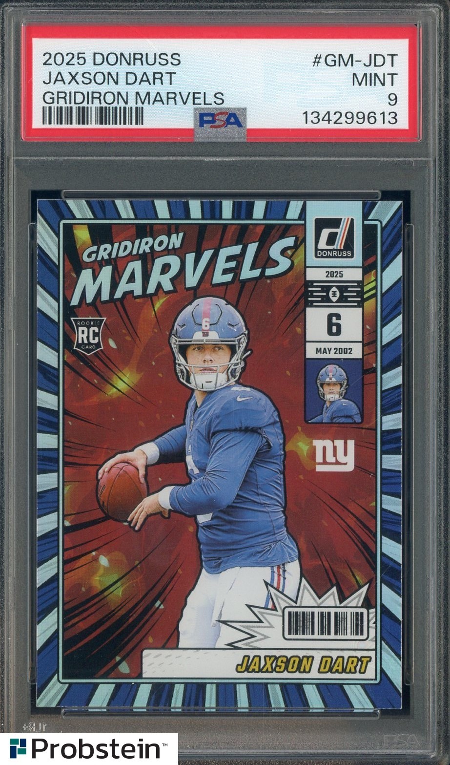 Jaxson Dart Panini Donruss Gridiron Marvels #GMJDT Base