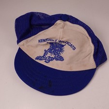 Kentucky Wildcats Boys VTG Hat Blue White Mesh Adjustable One Size