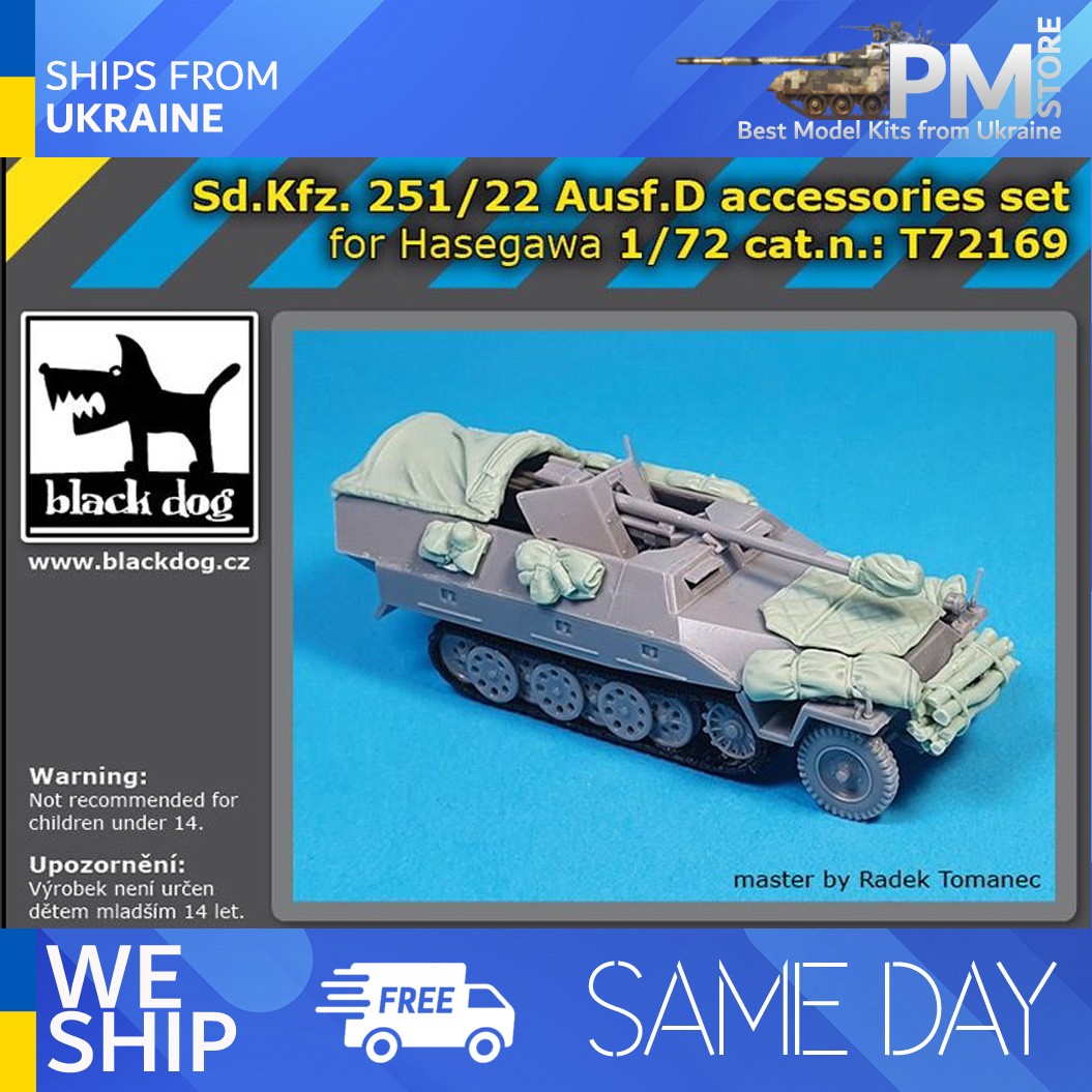 Set accessori Black Dog T72169 per Sd.Kfz 251/22