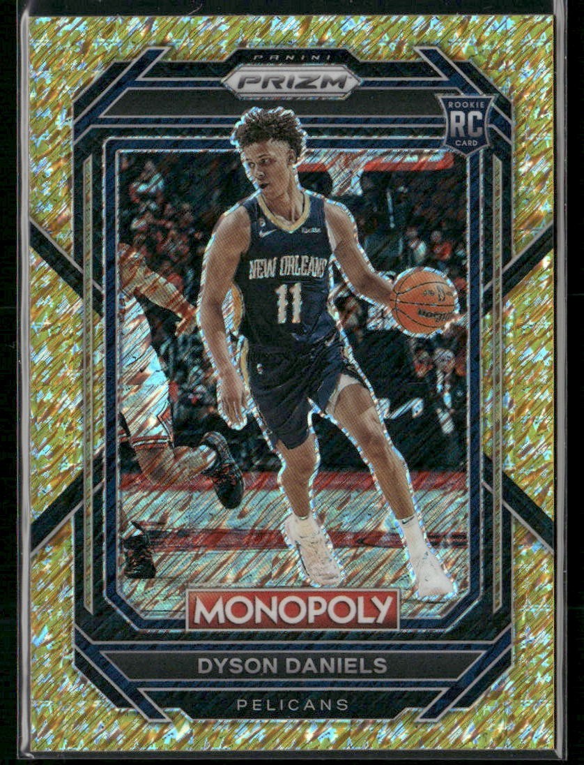 2022-23 Prizm Monopoly - Dyson Daniels #57 Gold Money Shimmer Prizm /500 RC