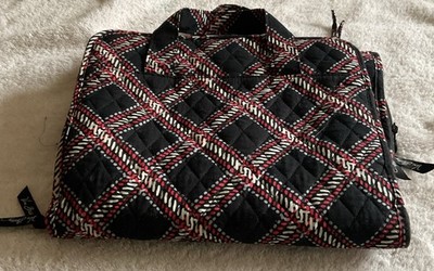 Vera Bradley Black White Hanging Cosmetic/ Travel Organizer 11'' x 28''