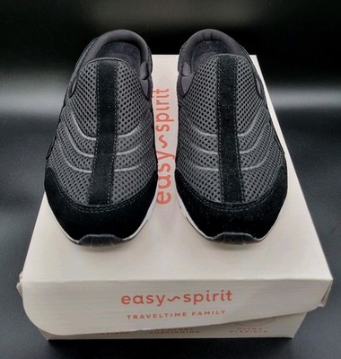 Easy Spirit Wom Travel Time Slip-on Walking Mules Size 6M Black And White 