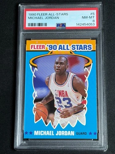 1990 Fleer All-Stars Michael Jordan #5 PSA Graded Card Chicago Bulls INSERT HOF