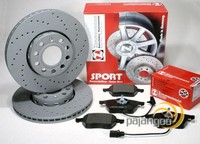 Zimmermann Sport Bremsscheiben Gelocht Ø 288 Mm + BeläGe Vorne FüR Audi A6 [C5]