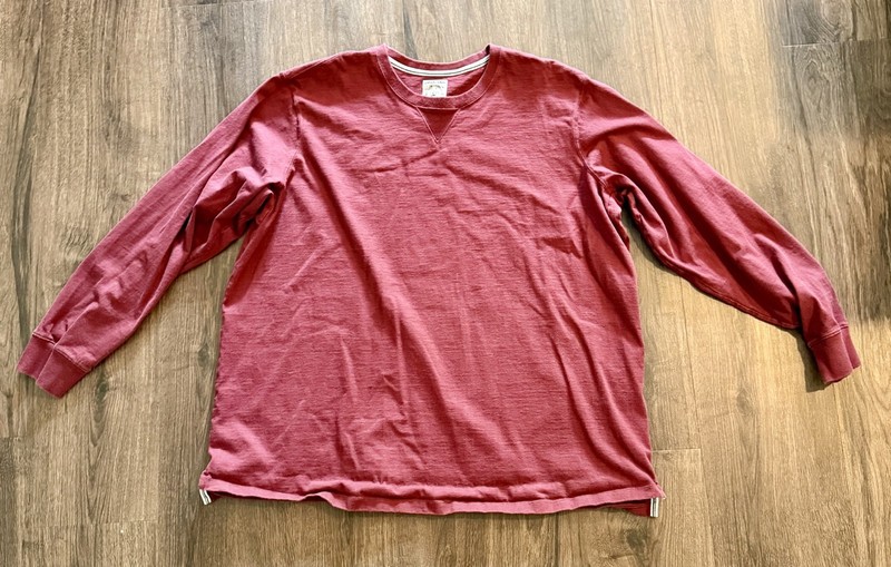 Lands' End Men's Big & Tall Long Sleeve T-Shirt - Burgundy - Size 3XL