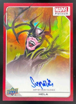 2023 Upper Deck Marvel Platinum Red Rainbow Autographs #31 Hela Autograph Auto
