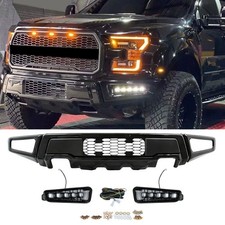 Raptor Style Black Steel Wled Lights Front Bumper For Ford F150 F-150 2015-2017 Raptor Style Black Steel Wled Lights Front Bumper For Ford F150 F-150 2015-2017