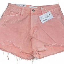 Vervet Rebecca High Rise Vintage Washed Pink shorts NWT