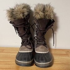 Sorel Joan of Arctic tall Winter Faux fur Water proof snow boots Brown Sz 11