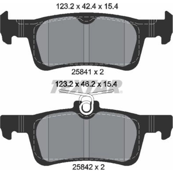 Textar 2584101 Bremsbelagsatz FüR Peugeot 308 Lb Lp Lw Lh L3 Lc Lj Lr Lx L4-image