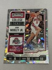 2025 Panini Contenders College Ticket Cracked Ice John Mobley Jr. Auto /25 Ohio