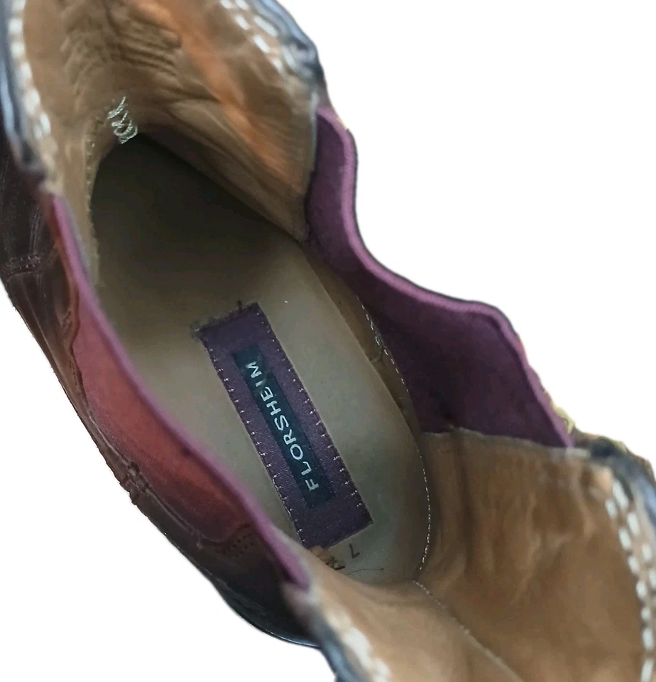 Florsheim Chalet Bota Cuero Chelsea Bota Para Hombre Talla US 8/EU 41 Rojo Marrón Foto 4 de 4