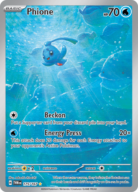 Pokémon TCG Phione 175/167 Illustration Rare Twilight Masquerade