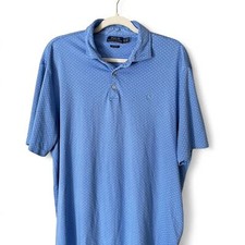 Polo Ralph Lauren Shirt Mens XL Blue Short Sleeve Classic Fit Performance Golf