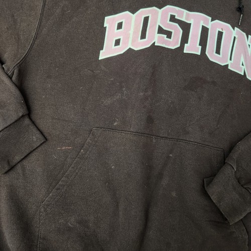 Felpa con cappuccio Champion da uomo grande marrone Boston College University giacca maglione - Foto 5 di 15
