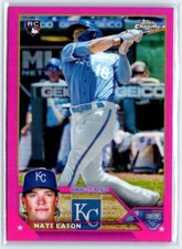 2023 Topps Chrome Nate Eaton RC Pink Refractor Royals #96