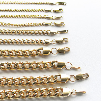 18K Gold Plated  Stainless Steel Cuban/Curb Link Chain Necklace or Bracelet 