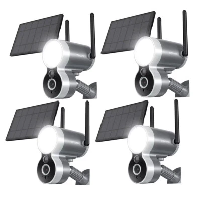 2K Topcony Flutlicht Solar Sicherheitskamera PIR menschliche Erkennung Outdoor