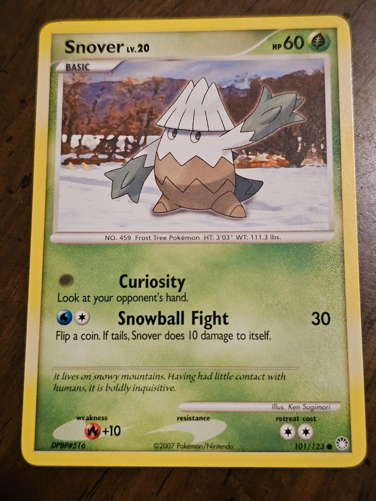 Snover 101/123 Common Pokemon Mysterious Treasures