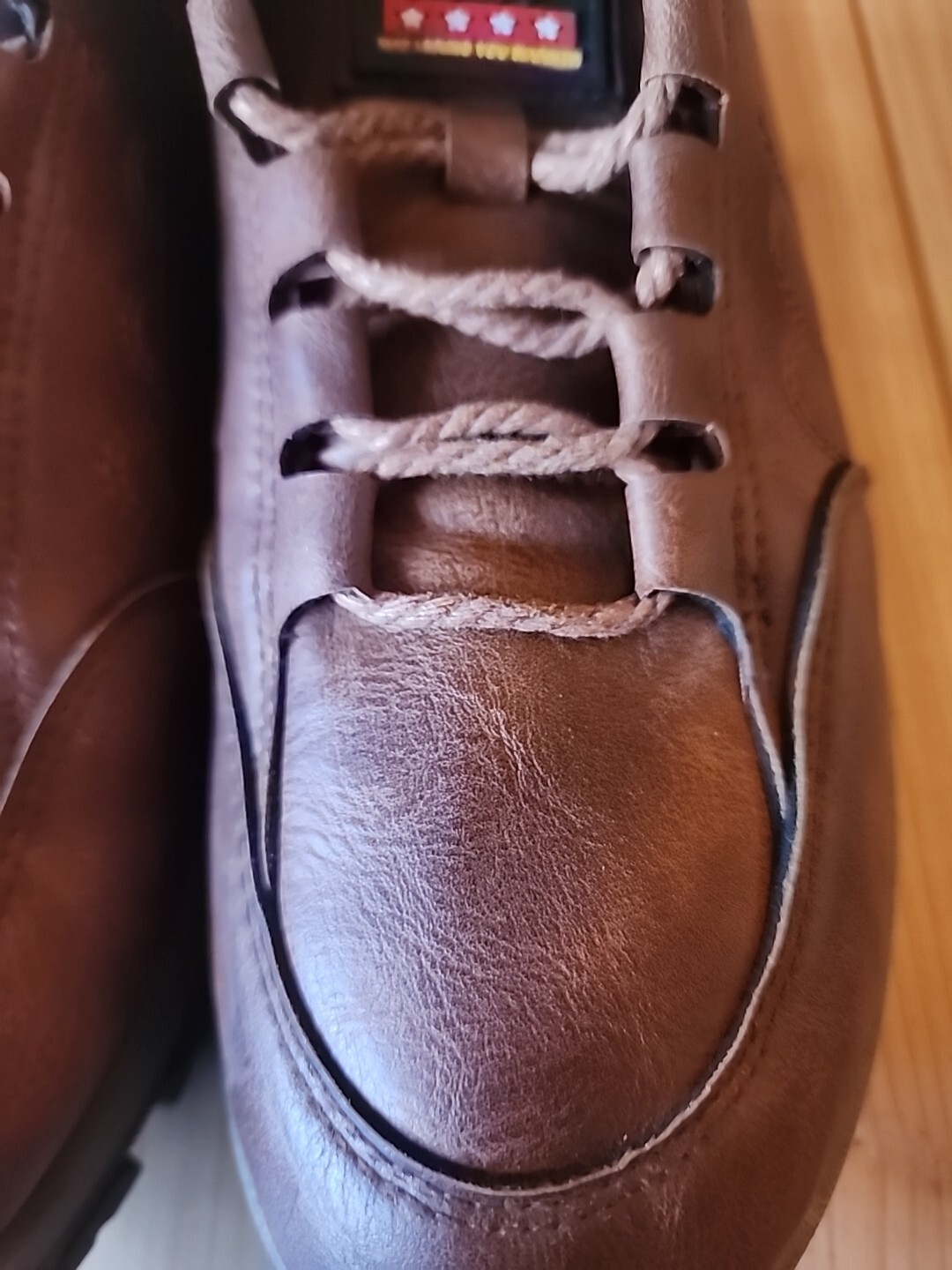 SAOLA Scarpe THF da uomo marroni in pelle con lacci in gomma suola a perno Oxford comode taglia 11