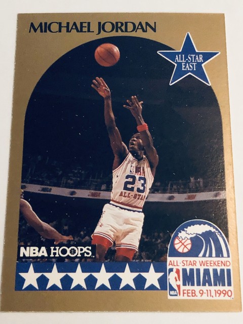 1989 90 MICHAEL JORDAN 5 NBA Hoops Card Excellent Mint Condition 