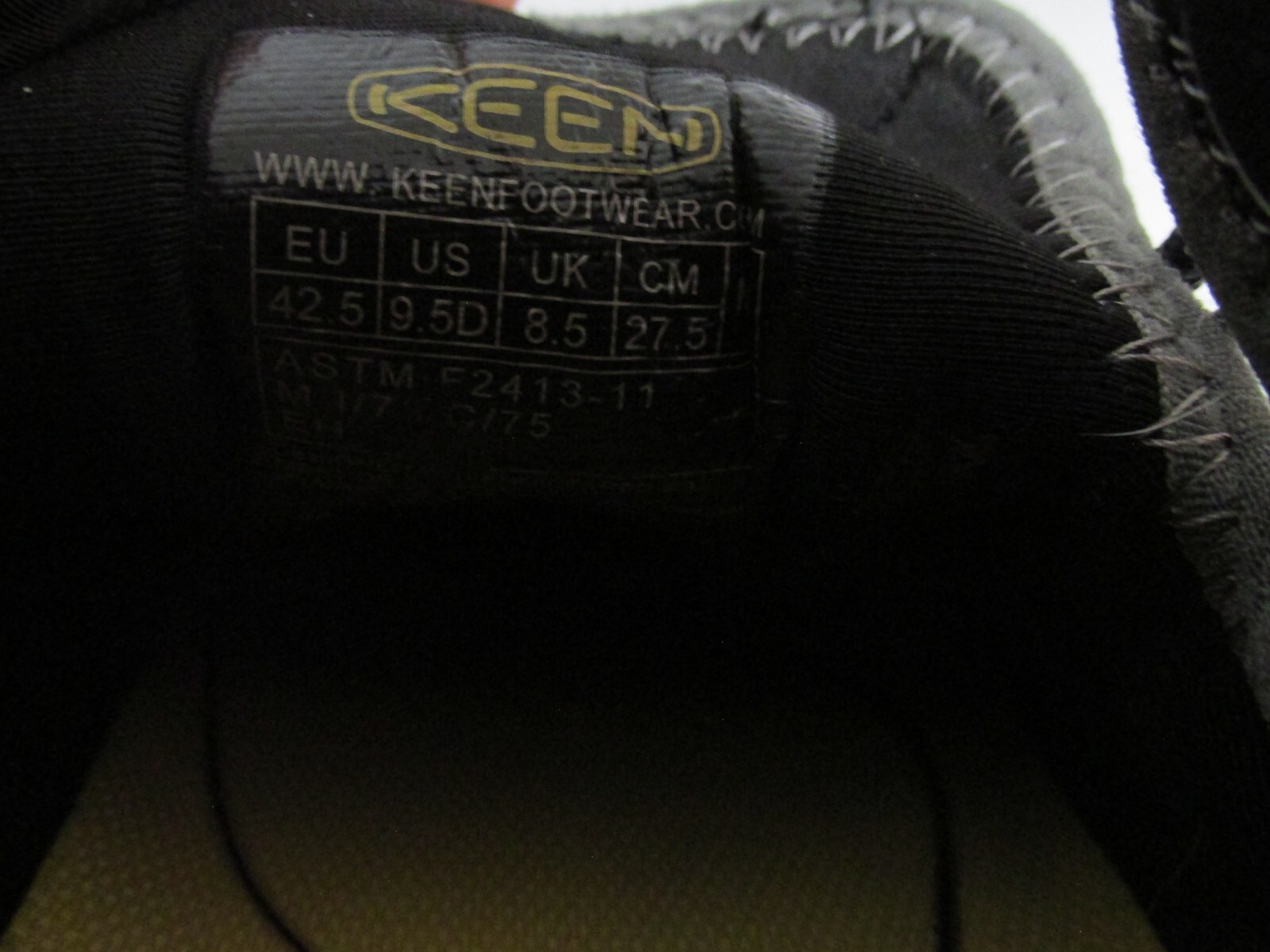 Scarpe da lavoro escursionismo uomo Keen Steele Toe nero grigio taglia 9 1 2D