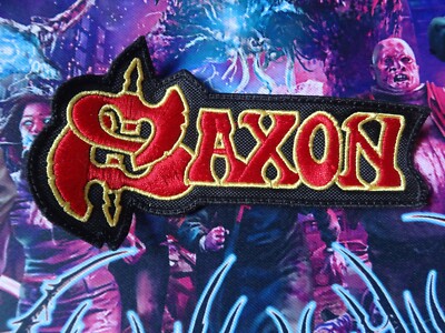 Saxon Embroidered Shape Patch Gestickt NWOBHM