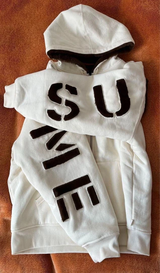 Sweat à capuche zippé doublé fausse fourrure suprême naturel JP L (US M) d'occasion