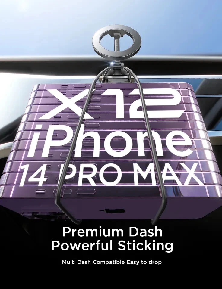 360 Degree Rotation Magnetic Phone Mount Car Dashboard Dual Magnets Phone Holder - Image 4 of 4