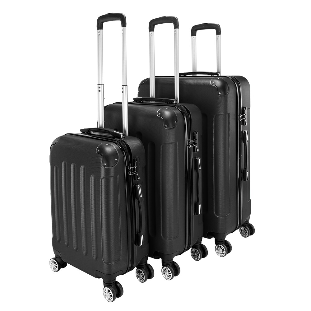 Hard Shell ABS Cabin Suitcase W/ 4 Wheel Travel Luggage Trolley Lightweight Case