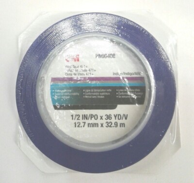 3M PN06408 Indigo Blue Vinyl Paint Tape 471+  1/2'' x 36 Yds.