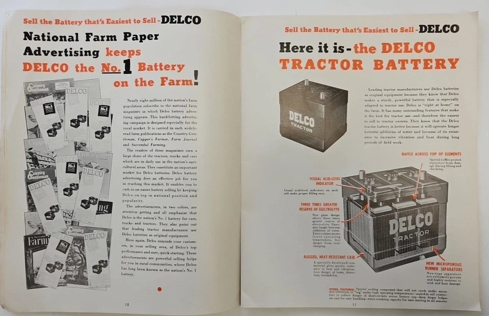 1950 Ford Chevrolet Chrysler AMC Dodge Unido Motores Delco Batería Sales Catalog - Imagen 4 de 4
